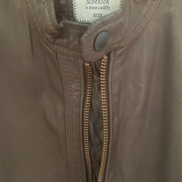 Diesel Leather Motorcycle Brown Jacket Size M. Soft Leather. Great Condition! - Picture 8 of 12